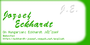 jozsef eckhardt business card